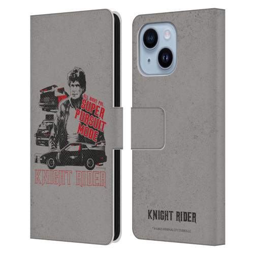Knight Rider Core Graphics Super Pursuit Mode Leather Book Wallet Case Cover For Apple iPhone 14 Plus