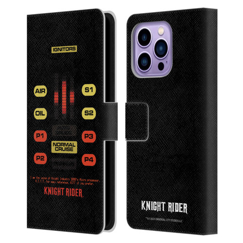 Knight Rider Core Graphics Kitt Control Panel Leather Book Wallet Case Cover For Apple iPhone 14 Pro Max