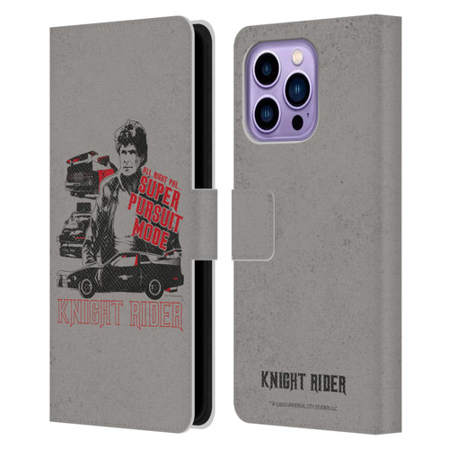 Knight Rider Core Graphics Super Pursuit Mode Leather Book Wallet Case Cover For Apple iPhone 14 Pro Max