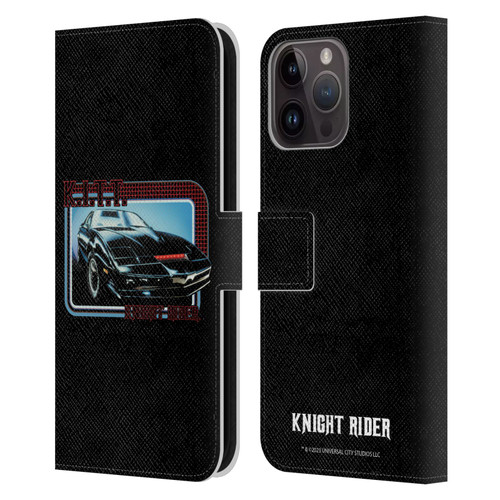 Knight Rider Core Graphics Kitt Car Leather Book Wallet Case Cover For Apple iPhone 15 Pro Max