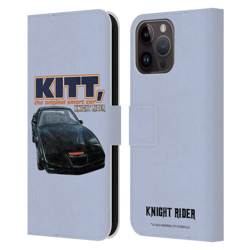 Knight Rider Core Graphics Kitt Smart Car Leather Book Wallet Case Cover For Apple iPhone 15 Pro Max