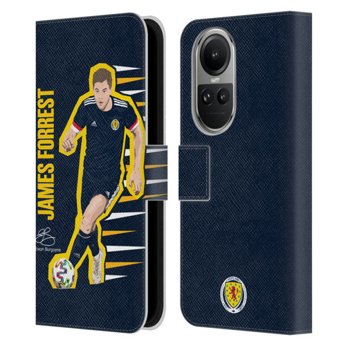 Scotland National Football Team Players James Forrest Leather Book Wallet Case Cover For OPPO Reno10 5G / Reno10 Pro 5G