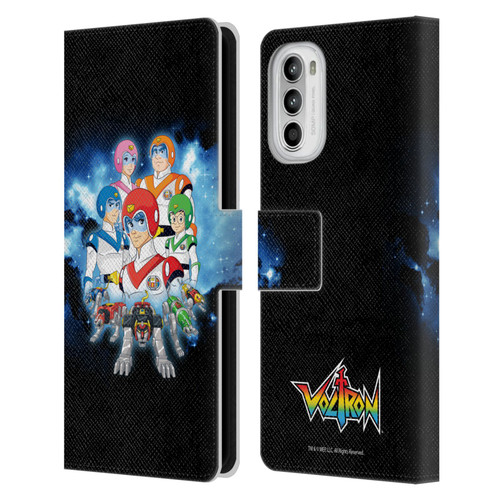 Voltron Character Art Group Leather Book Wallet Case Cover For Motorola Moto G52