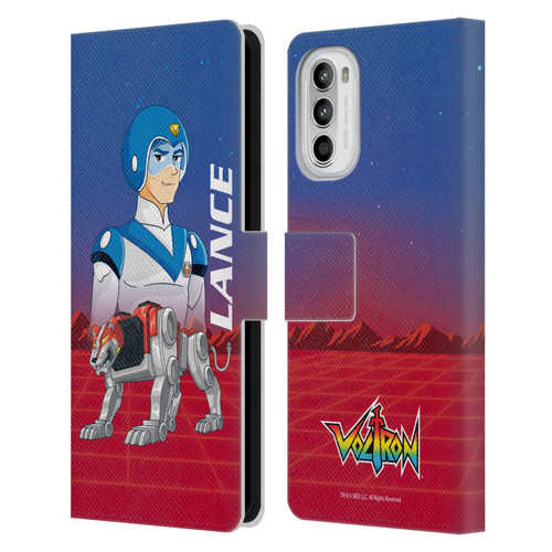 Voltron Character Art Lance Leather Book Wallet Case Cover For Motorola Moto G52