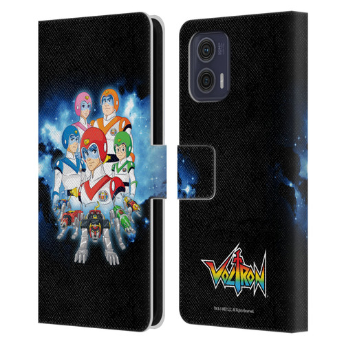 Voltron Character Art Group Leather Book Wallet Case Cover For Motorola Moto G73 5G