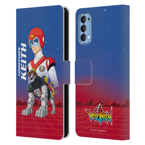 Voltron Character Art Commander Keith Leather Book Wallet Case Cover For OPPO Reno 4 5G