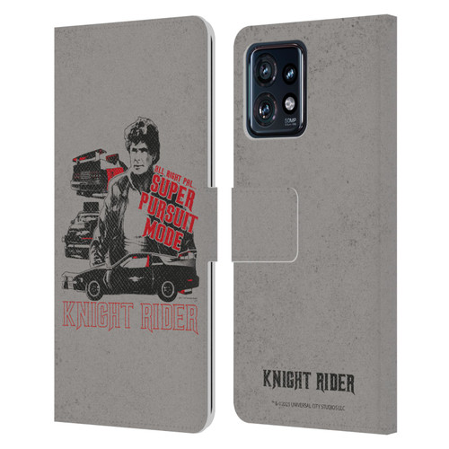 Knight Rider Core Graphics Super Pursuit Mode Leather Book Wallet Case Cover For Motorola Moto Edge 40 Pro