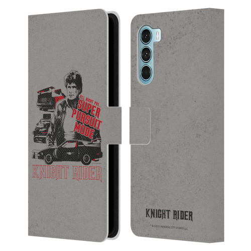 Knight Rider Core Graphics Super Pursuit Mode Leather Book Wallet Case Cover For Motorola Edge S30 / Moto G200 5G