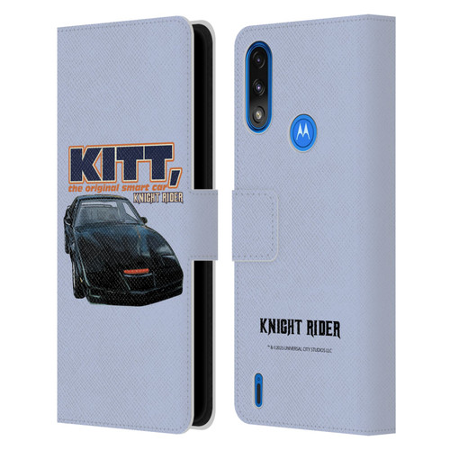 Knight Rider Core Graphics Kitt Smart Car Leather Book Wallet Case Cover For Motorola Moto E7 Power / Moto E7i Power