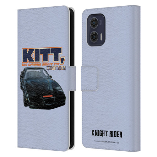 Knight Rider Core Graphics Kitt Smart Car Leather Book Wallet Case Cover For Motorola Moto G73 5G