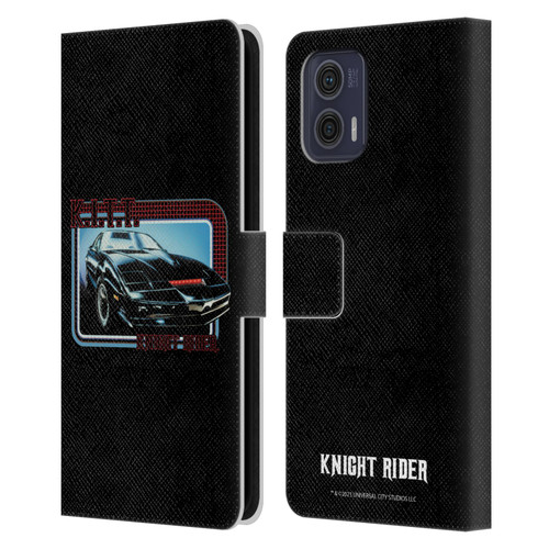 Knight Rider Core Graphics Kitt Car Leather Book Wallet Case Cover For Motorola Moto G73 5G