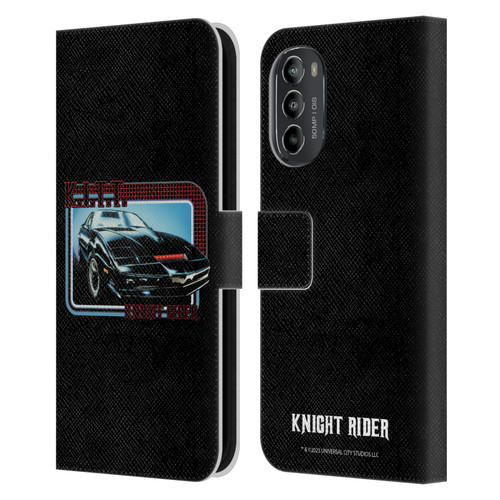 Knight Rider Core Graphics Kitt Car Leather Book Wallet Case Cover For Motorola Moto G82 5G