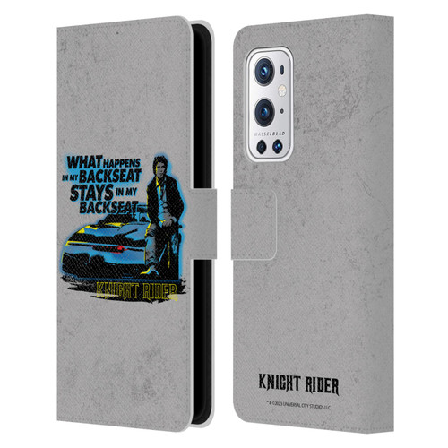 Knight Rider Core Graphics Michael Back Seat Leather Book Wallet Case Cover For OnePlus 9 Pro