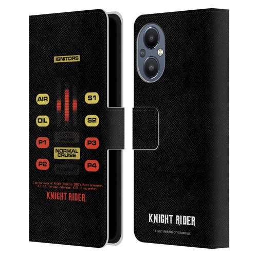 Knight Rider Core Graphics Kitt Control Panel Leather Book Wallet Case Cover For OnePlus Nord N20 5G