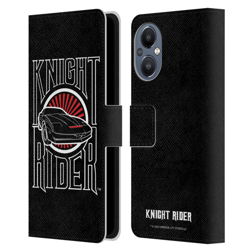 Knight Rider Core Graphics Logo Leather Book Wallet Case Cover For OnePlus Nord N20 5G