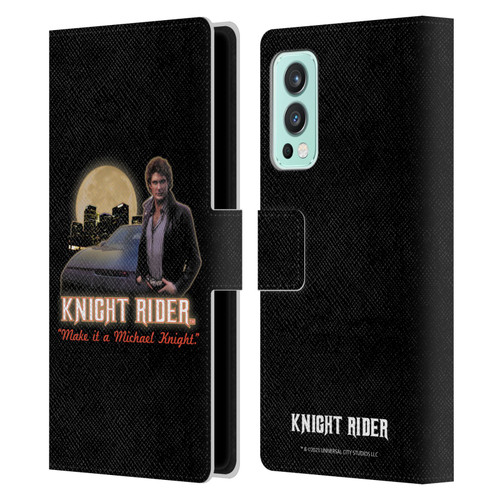 Knight Rider Core Graphics Poster Leather Book Wallet Case Cover For OnePlus Nord 2 5G