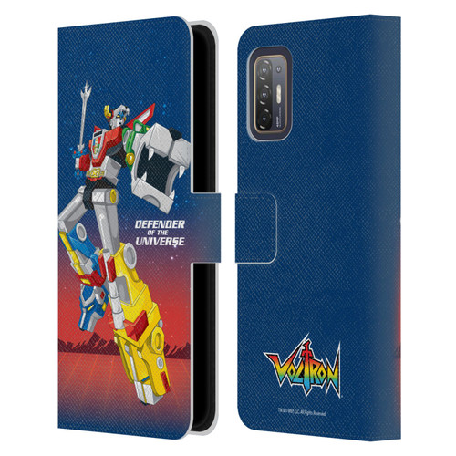 Voltron Graphics Defender Of Universe Gradient Leather Book Wallet Case Cover For HTC Desire 21 Pro 5G