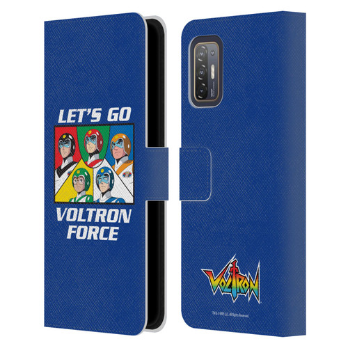 Voltron Graphics Go Voltron Force Leather Book Wallet Case Cover For HTC Desire 21 Pro 5G