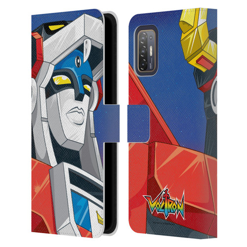 Voltron Graphics Head Leather Book Wallet Case Cover For HTC Desire 21 Pro 5G