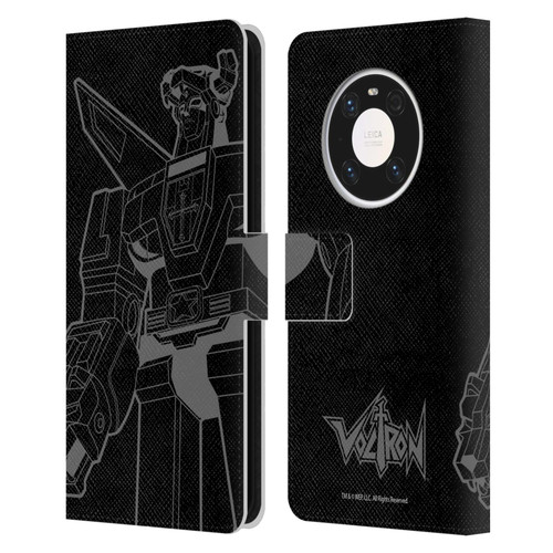 Voltron Graphics Oversized Black Robot Leather Book Wallet Case Cover For Huawei Mate 40 Pro 5G