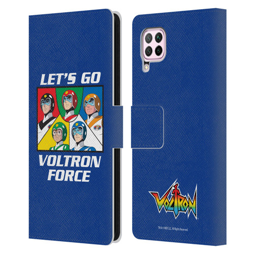 Voltron Graphics Go Voltron Force Leather Book Wallet Case Cover For Huawei Nova 6 SE / P40 Lite