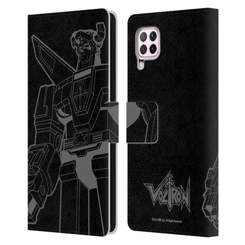 Voltron Graphics Oversized Black Robot Leather Book Wallet Case Cover For Huawei Nova 6 SE / P40 Lite