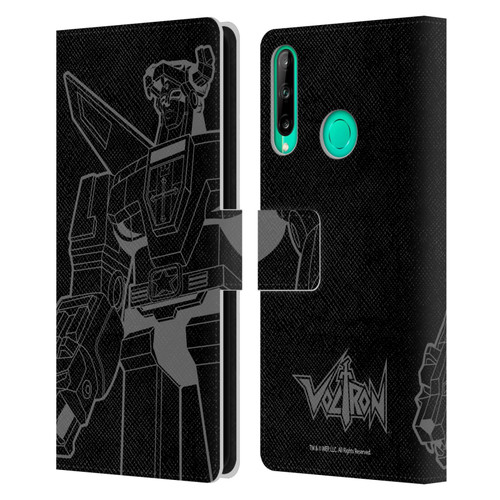 Voltron Graphics Oversized Black Robot Leather Book Wallet Case Cover For Huawei P40 lite E