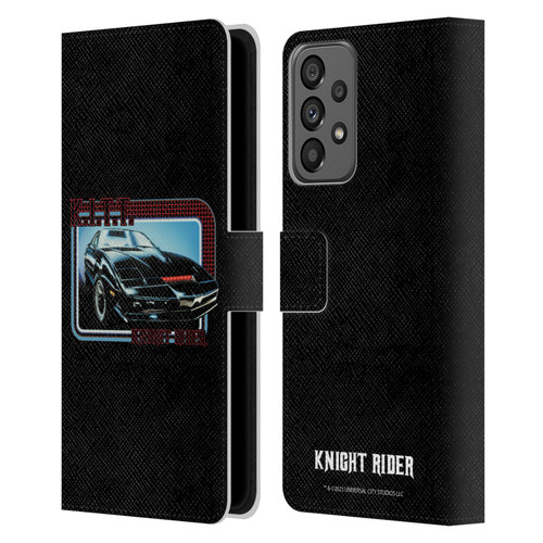 Knight Rider Core Graphics Kitt Car Leather Book Wallet Case Cover For Samsung Galaxy A73 5G (2022)