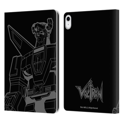 Voltron Graphics Oversized Black Robot Leather Book Wallet Case Cover For Apple iPad 10.9 (2022)