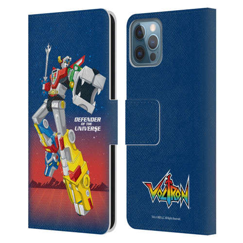 Voltron Graphics Defender Of Universe Gradient Leather Book Wallet Case Cover For Apple iPhone 12 / iPhone 12 Pro