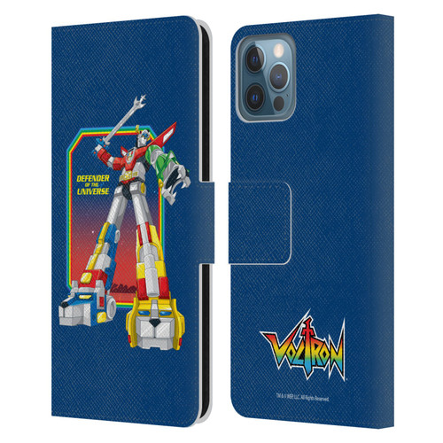 Voltron Graphics Defender Of Universe Plain Leather Book Wallet Case Cover For Apple iPhone 12 / iPhone 12 Pro