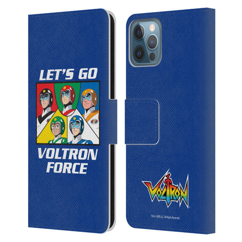 Voltron Graphics Go Voltron Force Leather Book Wallet Case Cover For Apple iPhone 12 / iPhone 12 Pro