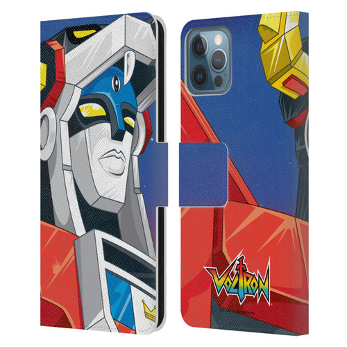 Voltron Graphics Head Leather Book Wallet Case Cover For Apple iPhone 12 / iPhone 12 Pro