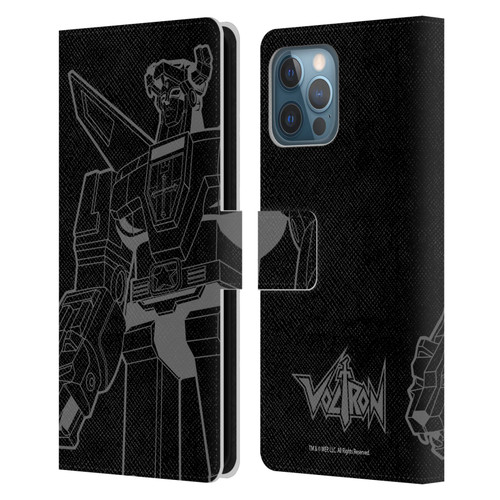 Voltron Graphics Oversized Black Robot Leather Book Wallet Case Cover For Apple iPhone 12 Pro Max