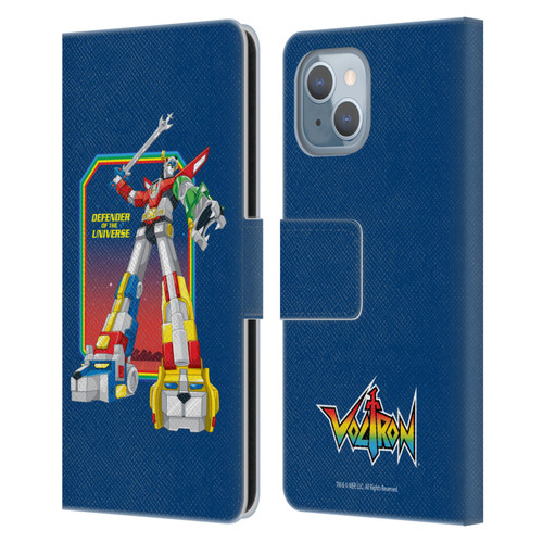 Voltron Graphics Defender Of Universe Plain Leather Book Wallet Case Cover For Apple iPhone 14