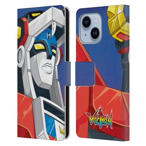 Voltron Graphics Head Leather Book Wallet Case Cover For Apple iPhone 14 Plus