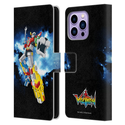 Voltron Graphics Galaxy Nebula Robot Leather Book Wallet Case Cover For Apple iPhone 14 Pro Max