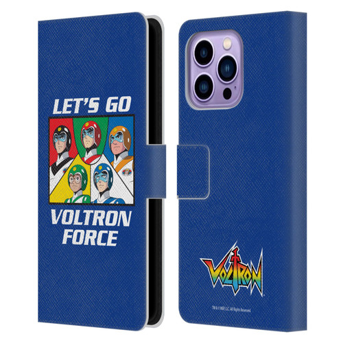 Voltron Graphics Go Voltron Force Leather Book Wallet Case Cover For Apple iPhone 14 Pro Max