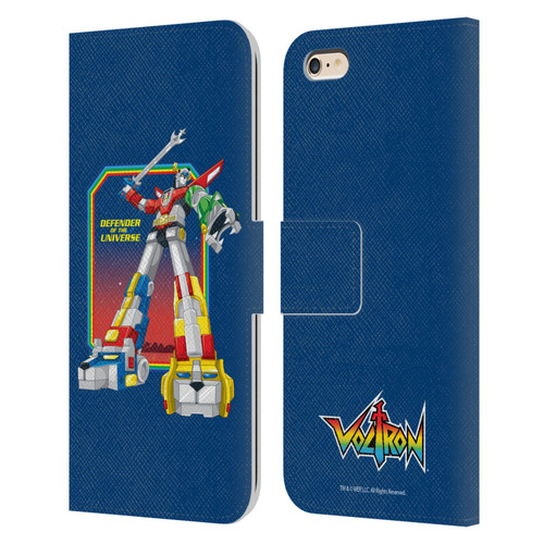 Voltron Graphics Defender Of Universe Plain Leather Book Wallet Case Cover For Apple iPhone 6 Plus / iPhone 6s Plus