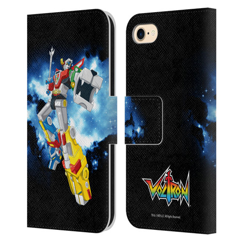 Voltron Graphics Galaxy Nebula Robot Leather Book Wallet Case Cover For Apple iPhone 7 / 8 / SE 2020 & 2022