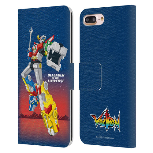 Voltron Graphics Defender Of Universe Gradient Leather Book Wallet Case Cover For Apple iPhone 7 Plus / iPhone 8 Plus