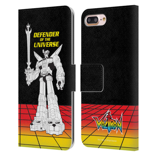 Voltron Graphics Defender Universe Retro Leather Book Wallet Case Cover For Apple iPhone 7 Plus / iPhone 8 Plus