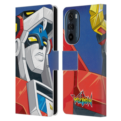 Voltron Graphics Head Leather Book Wallet Case Cover For Motorola Edge 30
