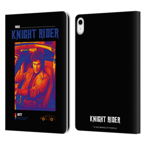 Knight Rider Graphics Michael Knight Driving Leather Book Wallet Case Cover For Apple iPad 10.9 (2022)