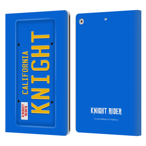 Knight Rider Graphics Plate Number Leather Book Wallet Case Cover For Apple iPad 10.2 2019/2020/2021