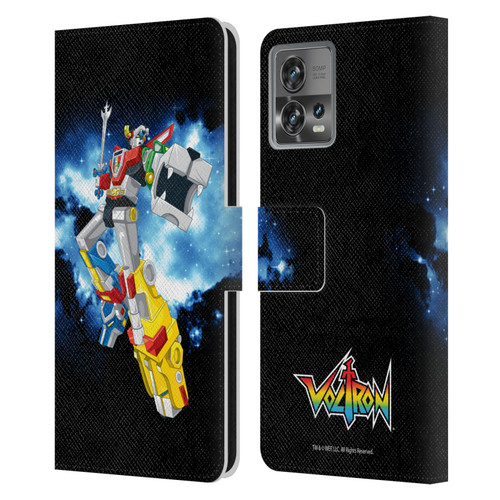 Voltron Graphics Galaxy Nebula Robot Leather Book Wallet Case Cover For Motorola Moto Edge 30 Fusion