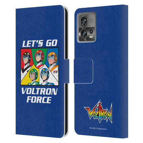 Voltron Graphics Go Voltron Force Leather Book Wallet Case Cover For Motorola Moto Edge 30 Fusion