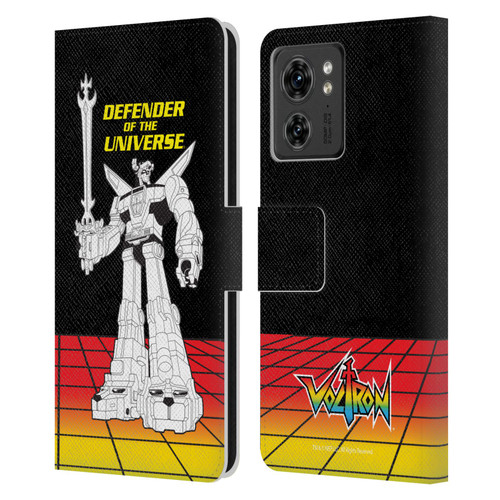 Voltron Graphics Defender Universe Retro Leather Book Wallet Case Cover For Motorola Moto Edge 40