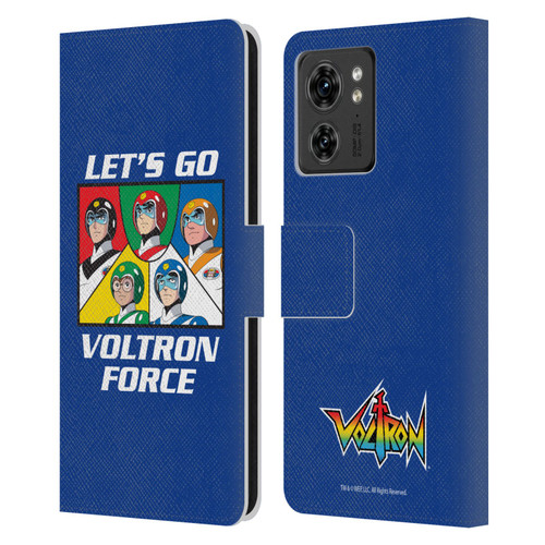 Voltron Graphics Go Voltron Force Leather Book Wallet Case Cover For Motorola Moto Edge 40