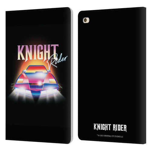 Knight Rider Graphics Kitt 80's Neon Leather Book Wallet Case Cover For Apple iPad mini 4